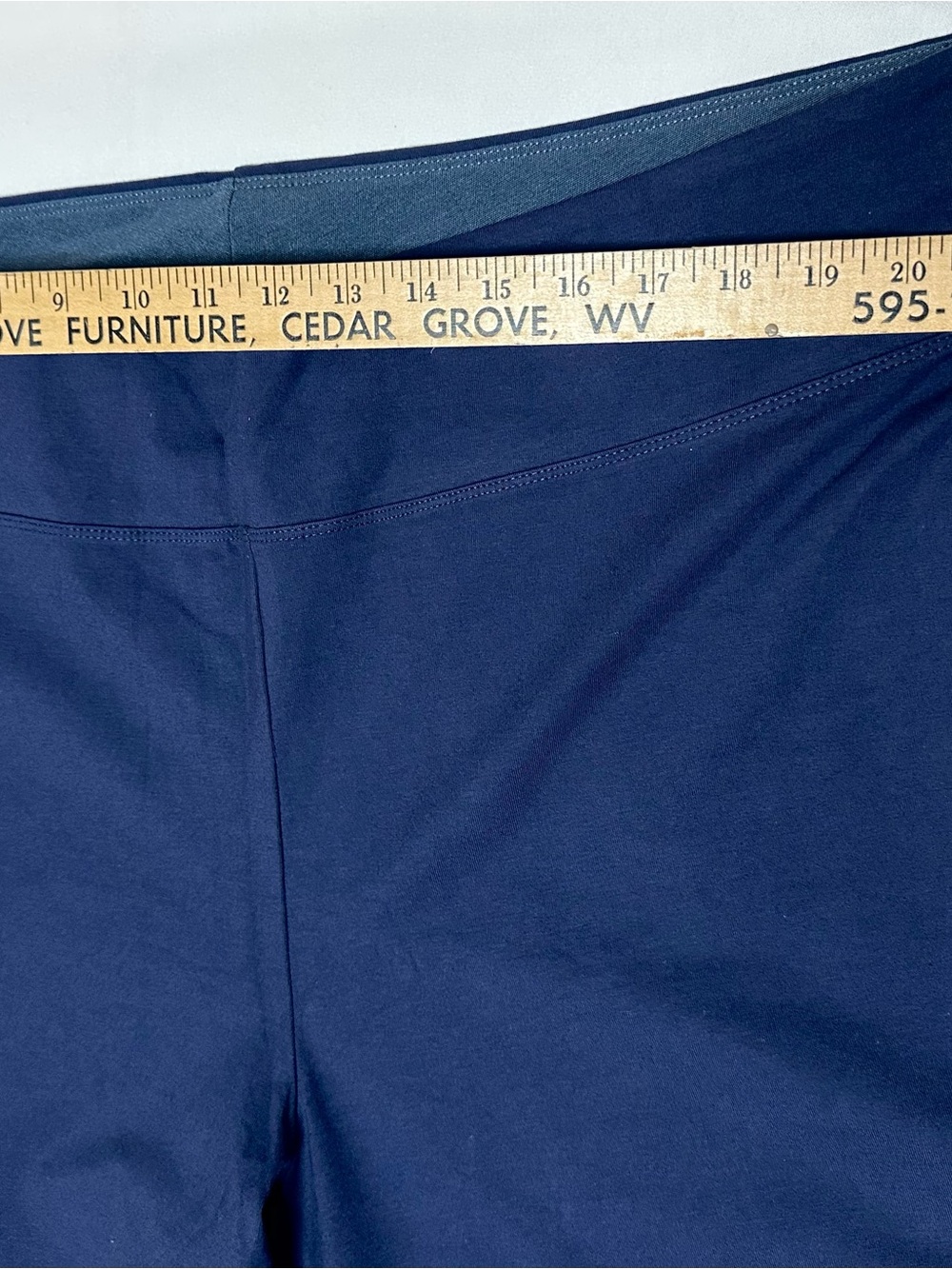 Women With Control Tummy Control Navy Blue Straight-Leg Pants - Picture 5 of 6